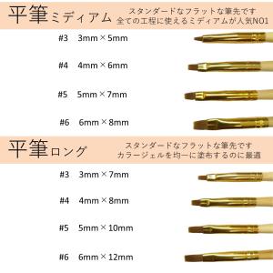 ネイルブラシ 筆 キャップ付き 選べる20種 ...の詳細画像2