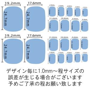 フット ネイルシール ワンカラーデザイン ジェ...の詳細画像2