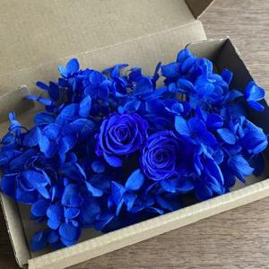 メール便(日本郵便)送料無料 プリザーブドフラワー ライトブルー バラ