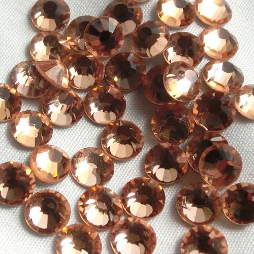 【メール便OK】高級ガラスストーン【ライトピーチ】ss4(80粒)ss6,ss8,ss10(100粒...