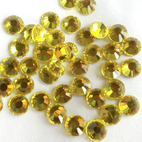 【メール便OK】高級ガラスストーン【シトリン】ss4(80粒)ss6,ss8,ss10(100粒)s...