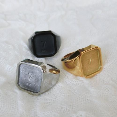 グルーデコ土台　スクエアリング80　シルバー/ゴールド/ブラック 指輪　ステンレス素材　メール便OK