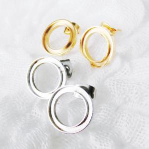 グルーデコ土台 スタッド型ピアス6 涙 しずく型 S/M/L ステンレス素材