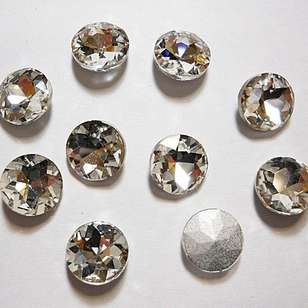 高級ガラスファンシーストーン　ビジューラインストーン57　クリスタル　ダイヤモンド型　10mm  1...