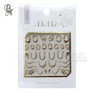 BN：ネイルシール MiMitsベーシック ネイルシール ゴールド