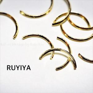 （ネコポス○）RUYIYA（ルイーヤ）：メタルパーツ773 ルートカーブ／ゴールド 7mm（GROSS 約1.5g）｜nailkoubou