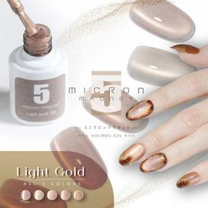肌なじみgoodなライトゴールドマグまるでセラミック 超微粒 5ミクロン マグネットネイル 「5micron Magnet」 カラージェル ジェルネイ