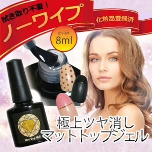 ★面倒な拭き取り不要！ノーワイプマットトップジェル　マットトップコートのノーワイプが登場！さらっとした仕上がり/つや消し/艶消し/ジェルネイル/圧迫｜nailkoubouu