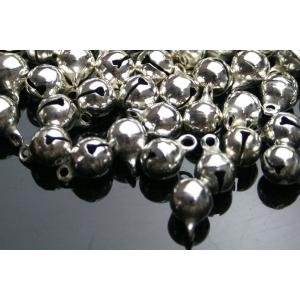 全品半額クーポン1/22 0時から配布 【メール便OK】ハンドメイド・アクセサリー用素材♪鈴(すず)7mm【シルバー(ロジウムメッキ)】【卸売り100個】