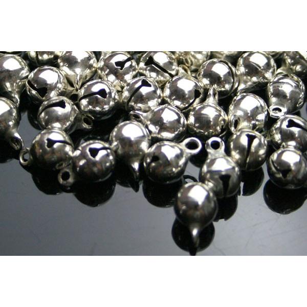 【メール便OK】ハンドメイド・アクセサリー用素材♪鈴(すず)7mm【シルバー(ロジウムメッキ)】【卸...