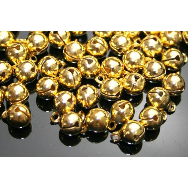 【メール便OK】ハンドメイド・アクセサリー用素材♪鈴(すず)7mm【ゴールド(代用金メッキ)】【卸売...