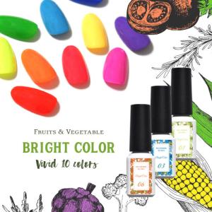 夏の元気 カラージェル ネオン ビタミン ビビット『 BrightColor』 ジェルネイル カラー ポリッシュ ネ