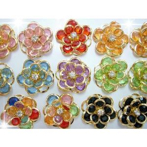 アクリルマルフラワーゴールド 1P　23mm（ あすつく ）（ パーツ ）