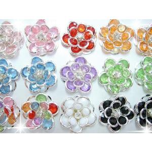 アクリルマルフラワーシルバー 1P　23mm（ あすつく ）（ パーツ ）