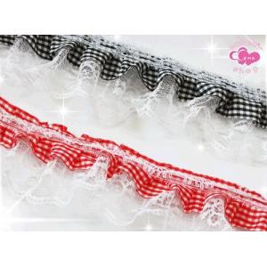 ギンガムダブルレース　３０ｃｍ（ あすつく ）（ パーツ ）