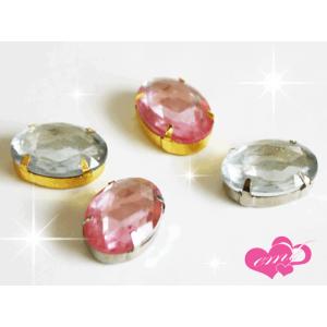 爪付きオーバルストーン１粒 13×18mm（ あすつく ）（ パーツ ）