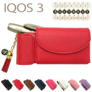 アイコス3 iQOS3 デュオ DUO アイコス3ケース（ レザータイプ×タッセル×イニシャル ）メール便送料無料 受注生産