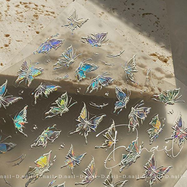 Ｄ．ｎａｉｌ　ネイルシール　バタフライ　メタリック