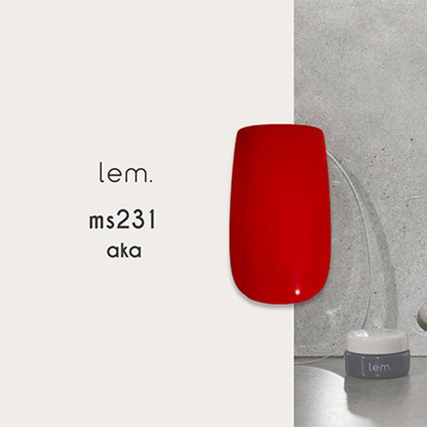 lem.(レム) カラージェル ms231 アカ 3g