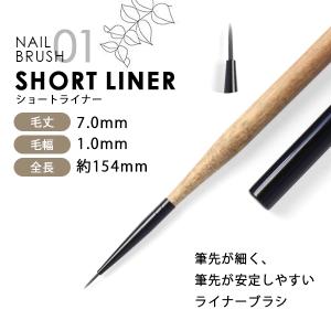 ジェルネイルブラシ 木製 キャップ付き 選べる...の詳細画像3