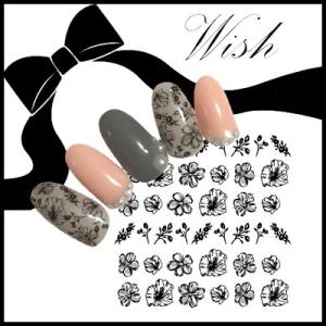 【アウトレット】ネイルシール 花 フラワーシール wishネイルシール ボタニカルフラワー wisale｜nailworld