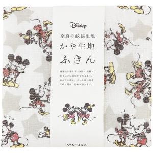 ディスニー 蚊帳生地ふきん コミックスター ミッキー ミニー 奈良県産蚊帳生地 吸水性 吸湿性 白さが持続 天然由来 蚊帳生地 布巾 台拭き 日本製｜naipura