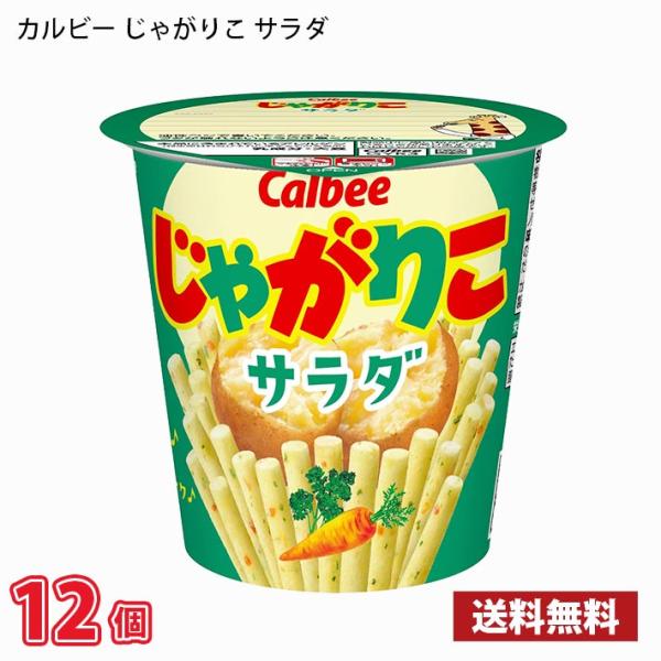 カルビー じゃがりこ サラダ 57g 12個 送料無料(北海道は別途700円かかります。沖縄配送不可...