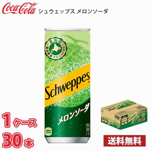コカ・コーラ シュウェップス メロンソーダ 250ml 缶 30本入り ●1ケース 送料無料!!(北...