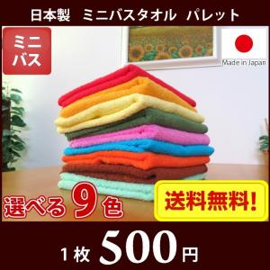 日本製 泉州 ミニバスタオル パレット 選べる9色 41cm×114cm 調度良いサイズ ポイント消化 【メール便送料無料】