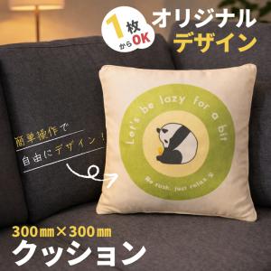 |DS対応| 自分でデザインできる オリジナルクッション 300mm×300mm ホワイト 写真入りプレゼント 名入れギフト オリジナルデザイン 自作 無料ラッピング