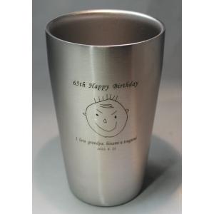 サーモス　THERMOS ステンレスタンブラー　JDI-300 300ｍｌ　名入れ彫刻　画像彫刻　イラスト彫刻　似顔絵彫刻　二重構造