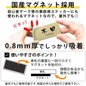 表札 マグネットタイプ 横長 アクリル プレー...の詳細画像3