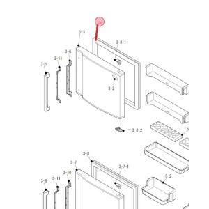 SHARP（シャープ） 冷蔵庫用冷蔵室右ドアパッキン 2013921128 : ないと