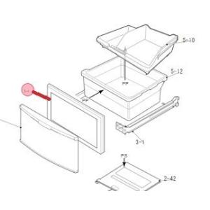 SHARP（シャープ） 冷蔵庫用冷凍室ドアパッキン 2013921371 : ないとー