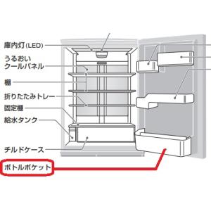 シャープ 冷蔵庫用 ボトルポケット 2019561136