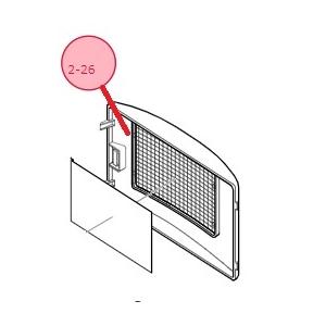 シャープ 加湿セラミックファンヒーター用フィルター枠 2521010980