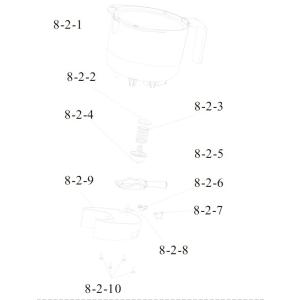 シャープ お茶プレッソ用　お茶容器（かくはん容器）<本体レッド系> 3371110004