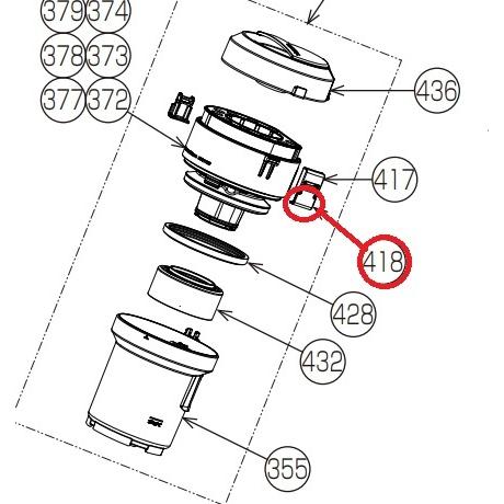 東芝クリーナー用ダストカップ着脱ツマミＣ 41407713