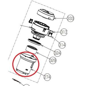 東芝 掃除機用サイクロンカップ 414A1164