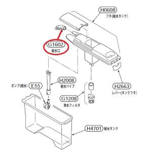 東芝 冷蔵庫用給水タンク給水口 44073516｜naitodenki