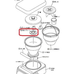 販売終了 45310065 東芝餅つき機用粉ねりプレート