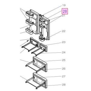 メーカー在庫限り 三菱 冷蔵庫用冷蔵室ドアパッキン左 M20NA0110