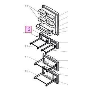 三菱 冷蔵庫用切替室（瞬冷凍室）ドアパッキン M20TE3115