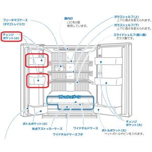 三菱 冷蔵庫用チェンジポケット（小）一個 M20ZF9118