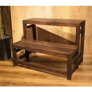 【GW✩SALE】アンティーク家具・アンティーク棚・ウッドラック・アジアン家具 ウッドラック ウォルナットブラウン 天然木 収納 ディスプレイ