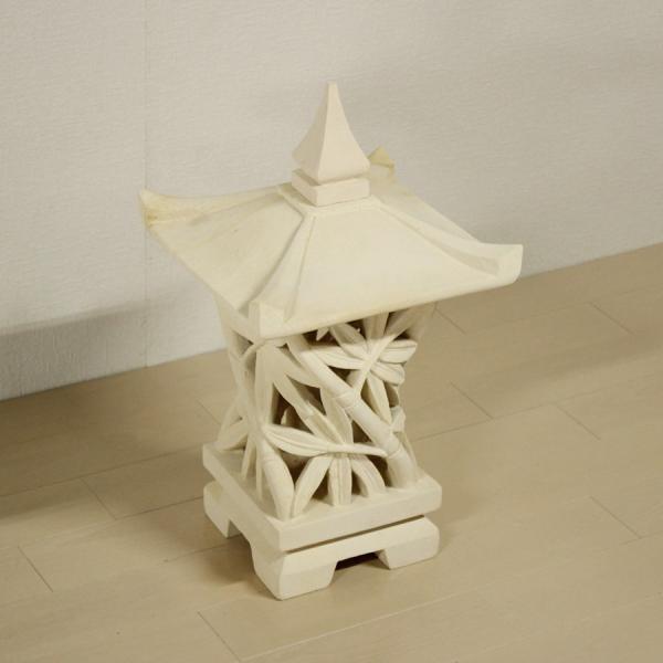 パラス石オブジェ 灯篭型スタンド 30×30×45cm  石彫 ストーンカービング Bamboo バ...
