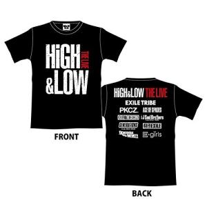 HIGH＆LOW THE LIVE ツアーTシャツ 黒 ブラック Lサイズの商品画像