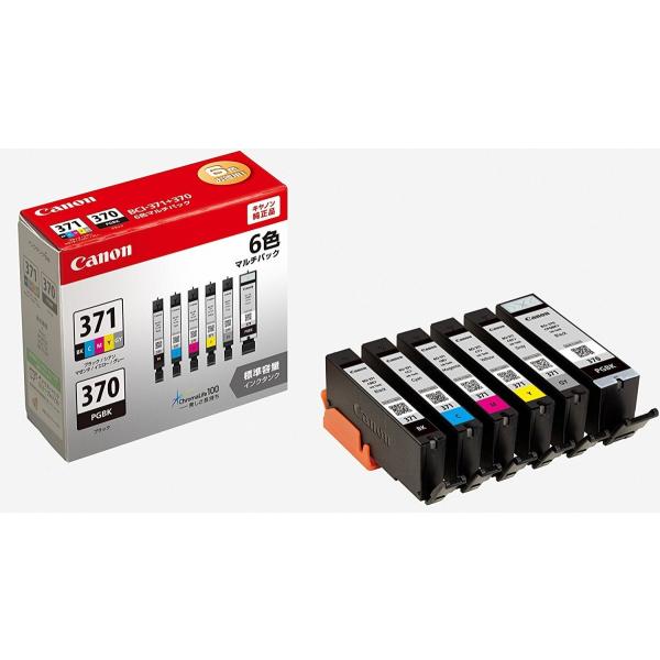Canon 純正インクカートリッジ  6色マルチパック 標準容量インクタンク　BCI-371+370...
