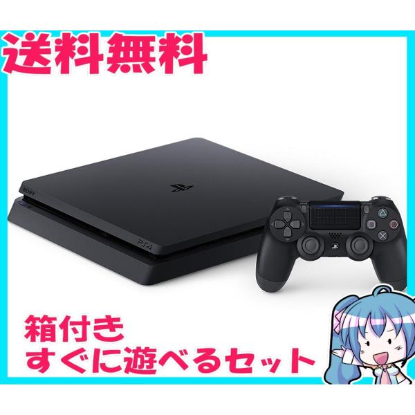 PlayStation 4 ジェット・ブラック 500GB CUH-2100AB01 箱付き　付属品...