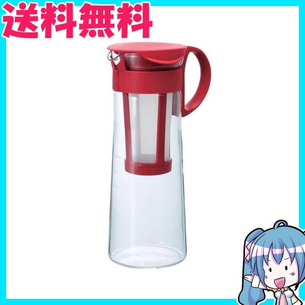 HARIO　水出し珈琲ポット 1000ml　8杯専用 レッド MCPN-14R　ハリオ式珈琲　コーヒ...